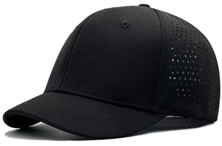 KCZAKA Short Brim Stretch Fitted Baseball Caps Men's Mesh Breathable Structured Cap Curved Brim Elastic Closed Back Hat K359