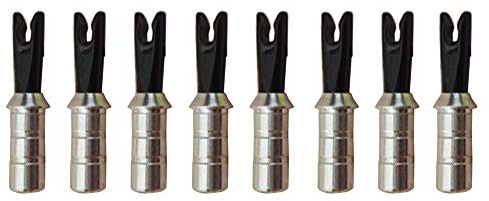 Milaem Bogenschießen Pfeil Nocken Pfeilnocken Kunststoff Nocke Mit Aluminium Pfeil Nock Pins für ID 4,2/6,0/6,2 mm Pfeil Schaft (Pack von 50)