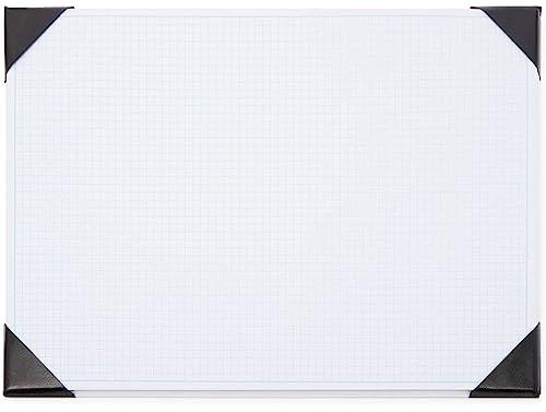 Stockroom Plus Desk Blotter Graph Paper Pad - 17 x 12 in, 50-Sheet White Refillable Desk Pad Mat - Large Notepad for Sketching, Notes & Doodles