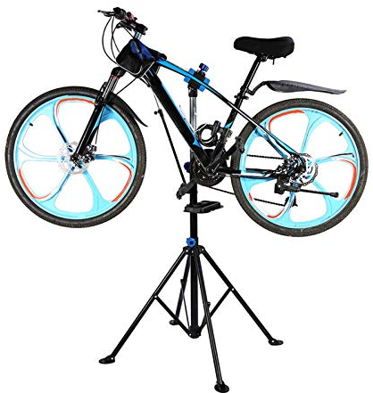 Fahrrad Montageständer, Bike Maintenance Stand für Fahrradständer Reparatur mit Verstellbarer Wartungsständer Fahrradträger Rechanischer Arbeitsständer mit sechs Einstelllöchern und weicher Klemme