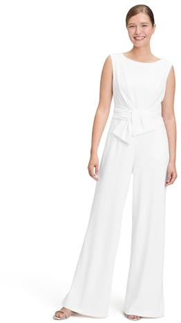 Vera Mont Damen Jumpsuit mit weitem Bein 36, Rohweiß