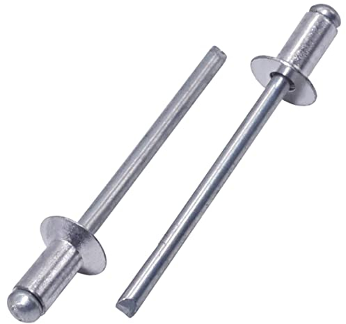 SKIR'CO (500 Stück) Senkkopf Aluminium Blindnieten 4,0 x 8 mm, Stahldorn, Popnieten