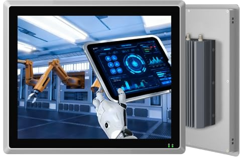 SunKol Ordinateur Tout-en-Un Industriel embarqué 15, IP65, Tactile, Windows 11 Pro, Mise sous Tension Automatique, 2xLAN, HDMI, 6xUSB, 2xRS485, 4xRS232 (J6412, 16 Go de RAM, SSD de 256 Go)