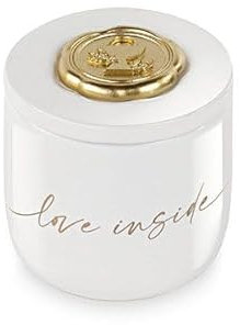 CANDELA Profumata 8x8 cm in vasetto celebrativo per evento cerimonia bomboniera in scatolina bomboniere di classe (Ceralacca ORO Comunione)