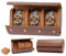 KoGiio Caja de Reloj de Cuero Retro con 3 Ranuras - Caja de Reloj de PU Soporte Organizador de Reloj Caja de Reloj de Viaje Caja de Almacenamiento de Reloj ，compartimentos de terciopelo - Marrón