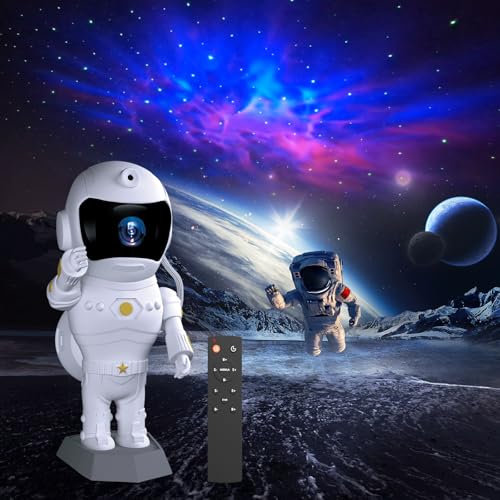 Proiettore Cielo Stellato Bambini,Astronauta Cielo Stellato Proiettore Galassia Luce Notturna,Planetario proiettori,Con Timer,Camera da Letto Soffitto Proiezione Lampada,Regalo Per Bambini e Adulti.