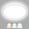 hepside LED Ceiling Light,3000K/4000K/6500K 3 Color Temperature, Waterproof IP54 LED Bathroom Light, Modern,Round Flush Ceiling Lamp for Bathroom, Living Room,Bedroom, Kitchen, Hallway, Office