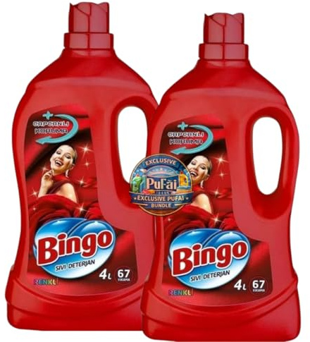 Bingo flytande tvättmedel universellt flytande tvättmedel aprilfräsch 67 tvättlaster 4 liter, 2 st
