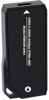 Kueohse M.2 NVMe Alloggiamento SSD 20 Gbit/S USB 3.0 Tipo C PCIe Alloggiamento esterno USB3 M2 Copertura per scatola di immagazzinaggio Hard disk a stato durevole Facile da usare B