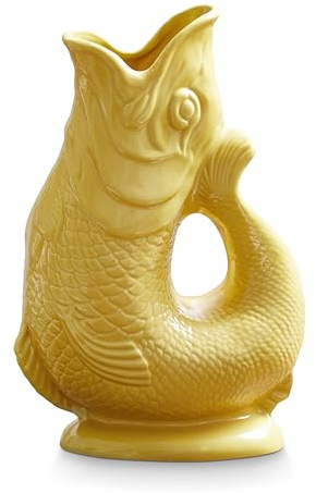 Wade Brocca per pesci, realizzata a mano in terracotta, iconica tradizione britannica, realizzata a Stoke-on-Trent, 1,2 l, giallo, WA967803YLW