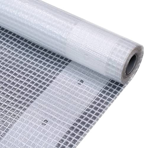 Tomostar Bâche de Rechange Serre Tunnel, Bâche de Protection pour Serre Film de Jardin Couverture de Polytunnel Anti-UV Imperméable Leno 260 g/m² 2 x 20 m Blanc