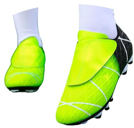 Chaussures de Football pour garçons et Filles, Chaussures d'entraînement antidérapantes pour l'extérieur, Unisexes, 28 à 38 (Green, 28.5 Little Child)
