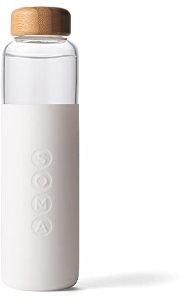 Full Circle V.2 17 oz. Glass Water Bottle - White