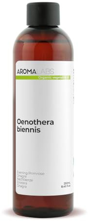 Onagre BIO (Oenothera biennis) - 250 mL - Huile Végétale Vierge et Certifiée AB - Cycle menstruel & Santé cardiovasculaire et de la peau - Aroma Labs - Made in France