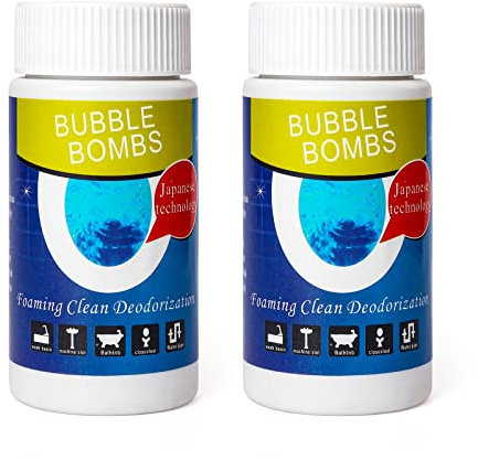 2 Pcs Powerful Magic Bubble Bombs Drain Cleaner - Fast Foaming Pipe Cleaner Powder Dredge Agent for Kitchen Toilet Pipeline Quick Cleaning Tool