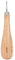 Alène losange manche en bois poinçon à gratter manche en hêtre poinçon diamant poinçon gourde forme en cuir poinçon outil en cuir poinçon(4 mm)