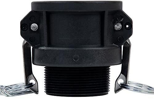 Quafwia 1 PC Polypropylene Cam Groove Fitting Standard Type B Camlock Fittings, 2 Female Coupler x 2 Male Thread 2 inch camlock fittings With Camlock Gasket Inside