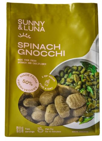 Sunny and Luna - Spinach Gnocchi 350g Vegan Gluten Free Plant-Based Vegetable Gnocchi Pasta