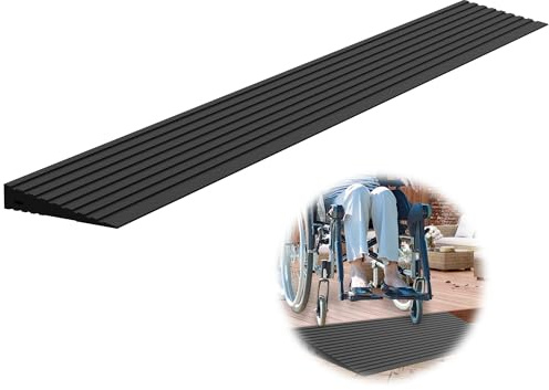 Nuvium 0.8 Rise Rubber Threshold Ramp for Doorways, Wheelchair Ramp