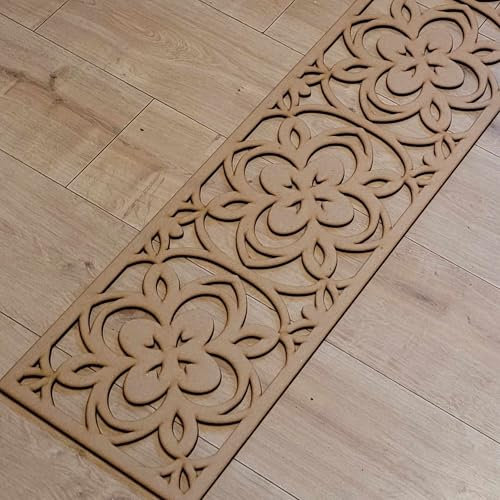 Moroccan Mandela Column Decorative Screen for Radiator Cabinets | Laser-cut Panel | 1FT x 4FT | 3mm/6mm | Home Decor and Wall Art 001 (6mm MDF)