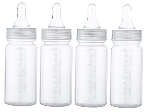 ASAKKURA Babyflaschen Für Neugeborene 0 3 Monate 100ml Transparente Einwegflaschen Mit Ideale Milchflasche Für äuglinge Praktisches Set Für Die Babynahrung