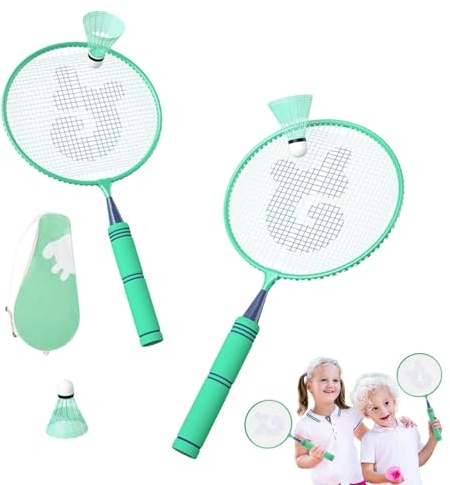 Racchetta da badminton - Racchetta da badminton con borsa per il trasporto | Kit racchetta da badminton per bambini all'aperto, attrezzatura sportiva comoda presa per il tempo genitore-figlio attivata