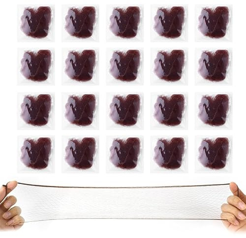 20Pcs Hair Nets for Buns, Individually Packed, Nylon Mesh with Elastic Edge, 50cm/20Inch Bun Nets for Ballet (Brown)