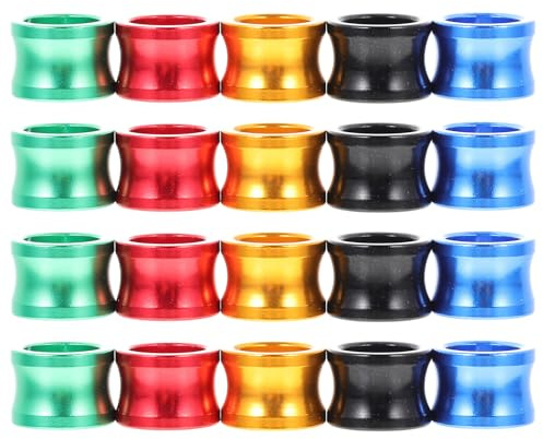 UKCOCO Anneaux de Patte en Aluminium Identification Visuelle Pratique Lot de 20 Bagues pour Pigeons et Perruches pour Oiseaux Colorés pour Élevage et Suivi