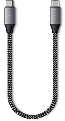 SATECHI USB-C auf USB-C Ladekabel, 25 cm, für MacBook Pro, Air M2, M1, iPad Pro, Air M2, M1, Mac Mini M2, iMac M1