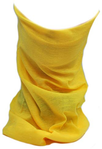 Euly Multifunktionstuch Schlauchschal Halstuch Mundschutz Maske Motrorrad uni Biker Bandana Herren Damen (Gelb)