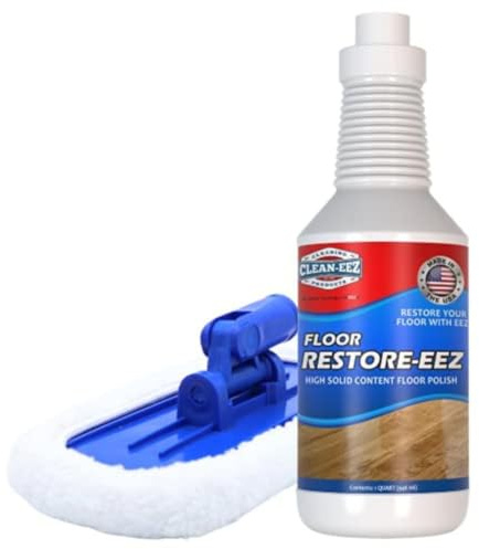 Clean-eez Ultimate Floor Restorer & Polish - Revitalize, Protect, Shine Wood, Laminate, Vinyl, Bamboo, Slate, Terracotta & More (1 Bottle W/Microfiber)
