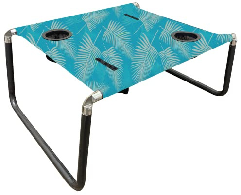 Neso Table de plage portable avec porte-gobelet, compartiments pour téléphone, éclairage pour pique-niques et parcs (bord de mer)