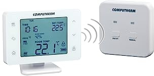 COMPUTHERM Q20RF Thermostat d'ambiance programmable sans fil, thermomètre de chauffage et de température AC, thermostat portable, mode économie et confort