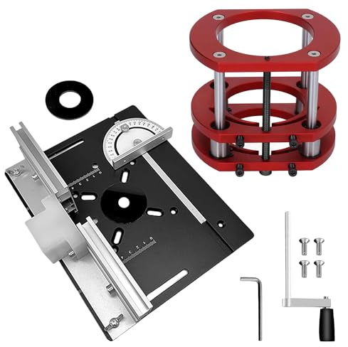 Alliage D'aluminium Kit Table de Fraisage pour Defonceuse, Défonceuse Système Précis Router Lift Pour 64-66mm Diamètre Moteur Router Table, Defonceuse a Bois sur Table, pour le Travail du Bois
