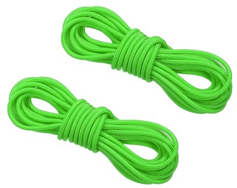 PATIKIL Cuerda de Bucle D para Arco 10 Pies Paquete de 2 Cuerda de Liberación de Cuerda de Arco Bucle de Anclaje de Alambre de Cuerda de Arco Compuesto Verde Brillante