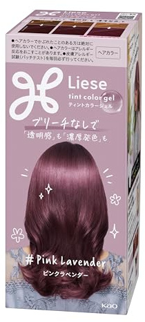 Liese Tinte de gel de color cremoso para el cabello, lavanda rosa, morado japonés, sombra vibrante de larga duración con acabado brillante y suave, Kao Japón