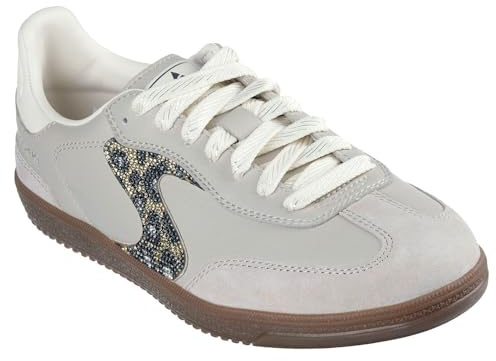 Skechers Women's Hotshot Shimmering Spots Sneaker, Taupe Duraleather/Leather/Trim, 7 UK