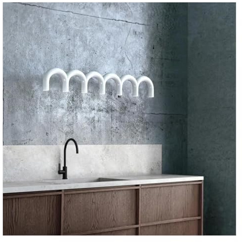 Lámparas Colgantes, lámpara Colgante LED Moderna de Techo con Arco Redondo, para Restaurante, Dormitorio, Sala de Estar, decoración del hogar, Lustre (Naranja, diámetro 65 cm) (Blanco Intercambiable