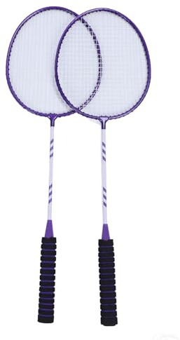 ZJchao Set da Badminton, 2 Pezzi Racchette da Badminton per Adulti Adolescenti Set di Racchette da Antiscivolo in Lega di Ferro con Volani in Nylon Borsa da Trasporto Racchetta da da per Esterni
