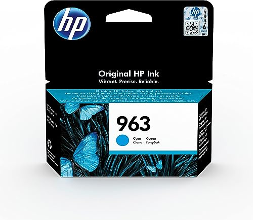 HP 963 (3JA23AE) Blau Original Druckerpatrone OfficeJet Pro 9010, 9012, 9015, 9016, 9019, 9020, 9022, 9025, Cyan