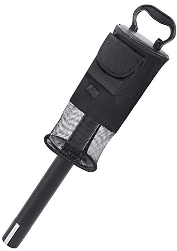 Number-one Golf Ball Collector, Golf Ball Shag Bag Holds About 75 Balls Golf Detachable Ball Retrievers Tube with Storage Bag Golf Ball Picker Scooping Device (Black)