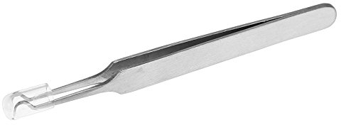 Quita Puntos Negros, 3,4 Pulgadas De Acero Inoxidable Quita Poros Pinzas Con Gancho Curvo Oblicuo Pinzas Extractoras Puntos Negros Herramienta Extractora Comedones Para Eliminar El Acné Blanco (#1)