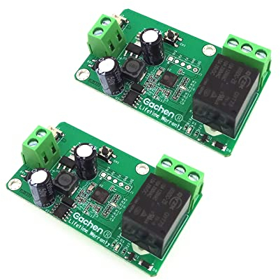 Lot de 2 relais momentanés WiFi intelligents, module de relais autobloquant, contrôle d'accès, eWelink APP de garage WiFi, pour contrôle d'accès, allumage de PC, porte de garage