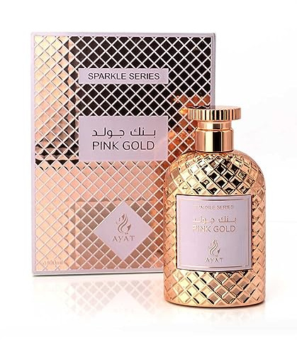 AYAT PERFUMES – SPARKLE SERIES Eau de Parfum Femme 100 ml Pink Gold | Parfum Floral Gourmand aux Notes de Pêche, Jasmin & Vanille | Parfum Oriental Sensuel Longue Tenue – Fabriqué à Dubaï