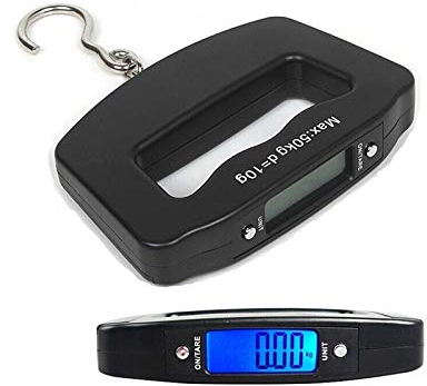 Balances multifonctions, Balance de cuisine électronique numérique portable, balance à bagages 110 lb/50 kg Balance de poids numérique for bagages suspendus for bagages de voyage (précision : 10 g, ch