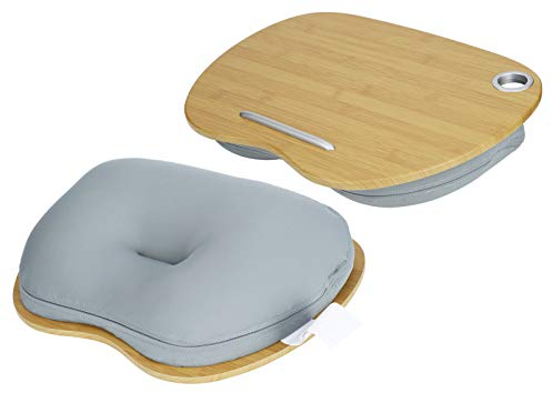 BLSYHDH Cushioned Lap Tray, Multi-Functional Laptop Desk, Low Table for Sitting on The Floor, Breakfast Dinner (Grey)