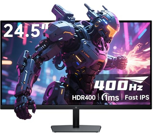 KTC 24.5 Zoll 400Hz Gaming Monitor | Fast IPS 1ms | FHD 1080P | Adaptive Sync | HDR 400 128% sRGB | HDMI x2, DP x2 | Neigungsverstellbarkeit VESA 360Hz Monitor H25X7