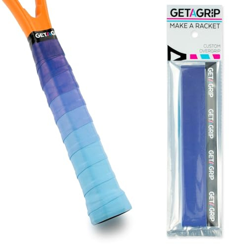 Get A Grip - Sobregrip Antideslizante para Raqueta de Tenis Personalizada - Empuñadura Overgrip Secado Rápido, Ideal para Tenis, Pádel y Bádminton (Wavy, 1 Grip)