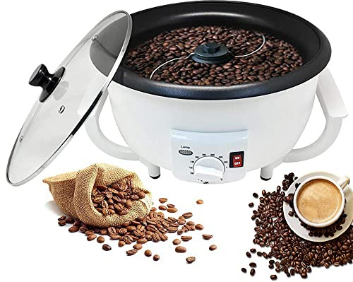 DEaThsalL Máquina Tostadora De Café, MáQuina Tostadora Automática De Granos De Café para El Hogar De 1200 Vatios, Máquina Tostadora De Café EléCtrica, 0-240 ℃ Ajustable