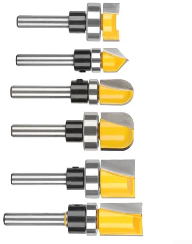 Fraise à défoncer à bec rond de 6 mm pour modèles de bol et plateau, convient pour le bois massif, MDF, panneaux de particules, acrylique, PVC, EVA et matériaux en mousse (E)